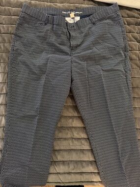 GAP Navy and White Cropped Ankle Pants